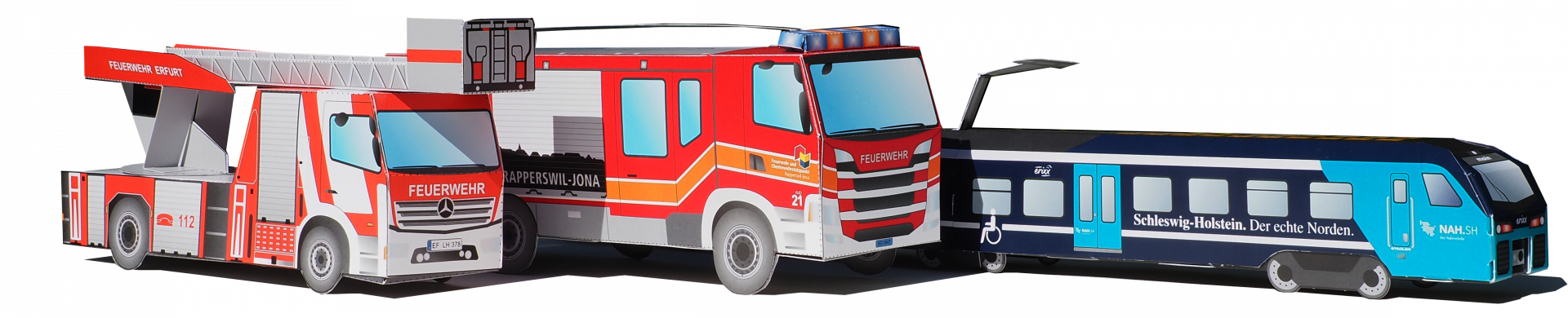 Sonderanfertigung Bastelbogen individuelle Entwicklung für Kunden Bastelbogen Sonderanfertigung für Kunden, Feuerwehr und Zug zum Ausschneiden und Basteln oder vorgestanzt zum Stecken. Für Kinder und Erwachsene eine Werbemittel aus umweltfreundlichen Papier.