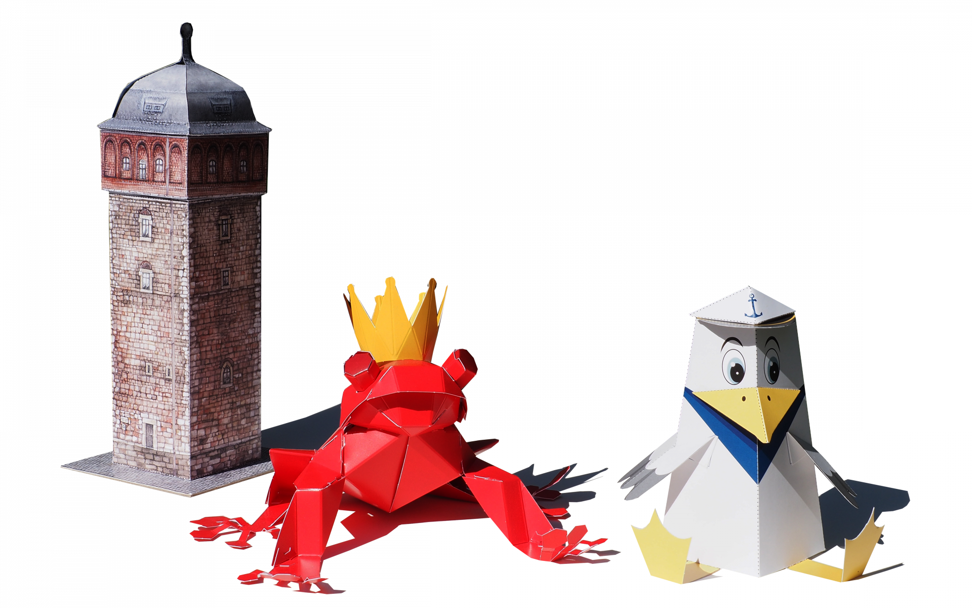 Sympathiefiguren Bastelbogen Sympathiefiguren, Tiere, Maskottchen aus Papier zum Ausschneiden und Basteln oder vorgestanzt für Kinder und Erwachsene als Werbemittel